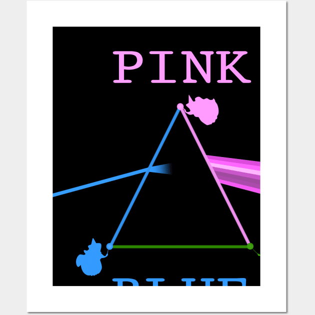 PINK BLUE - Dark Side of the Magic Wall Art by Couplethatgeekstogether